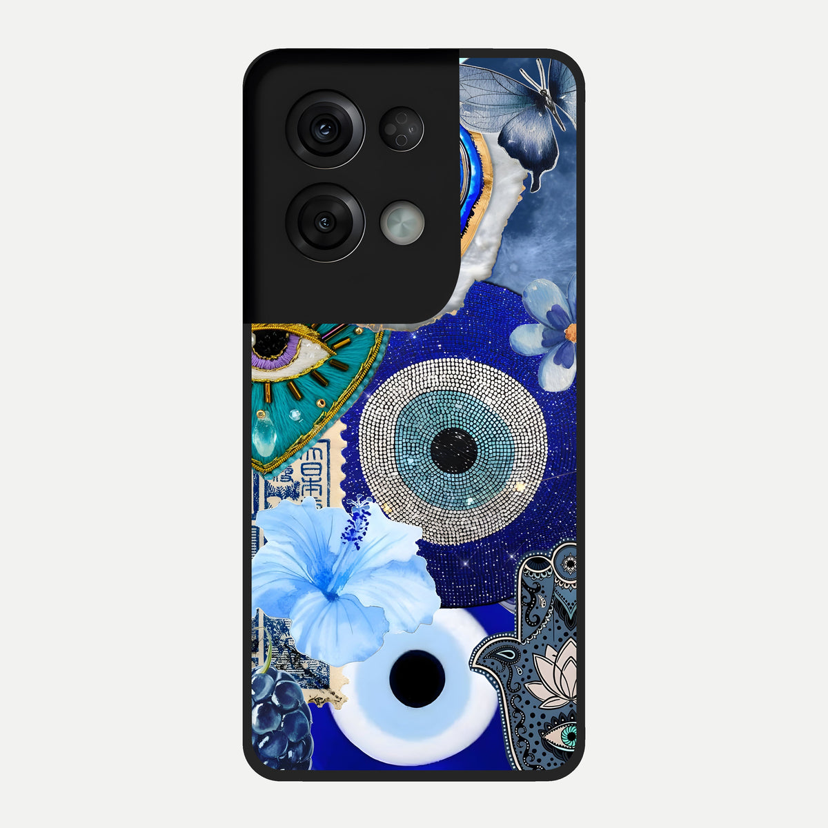  Celestial Blue Vision Glass Case For Oppo Reno 8 Pro back cover – full design glossy printed glass finish