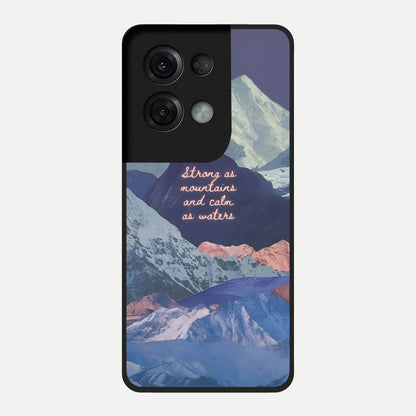  Celestial Mountain Calm Glass Case For Oppo Reno 8 Pro back cover – full design glossy printed glass finish
