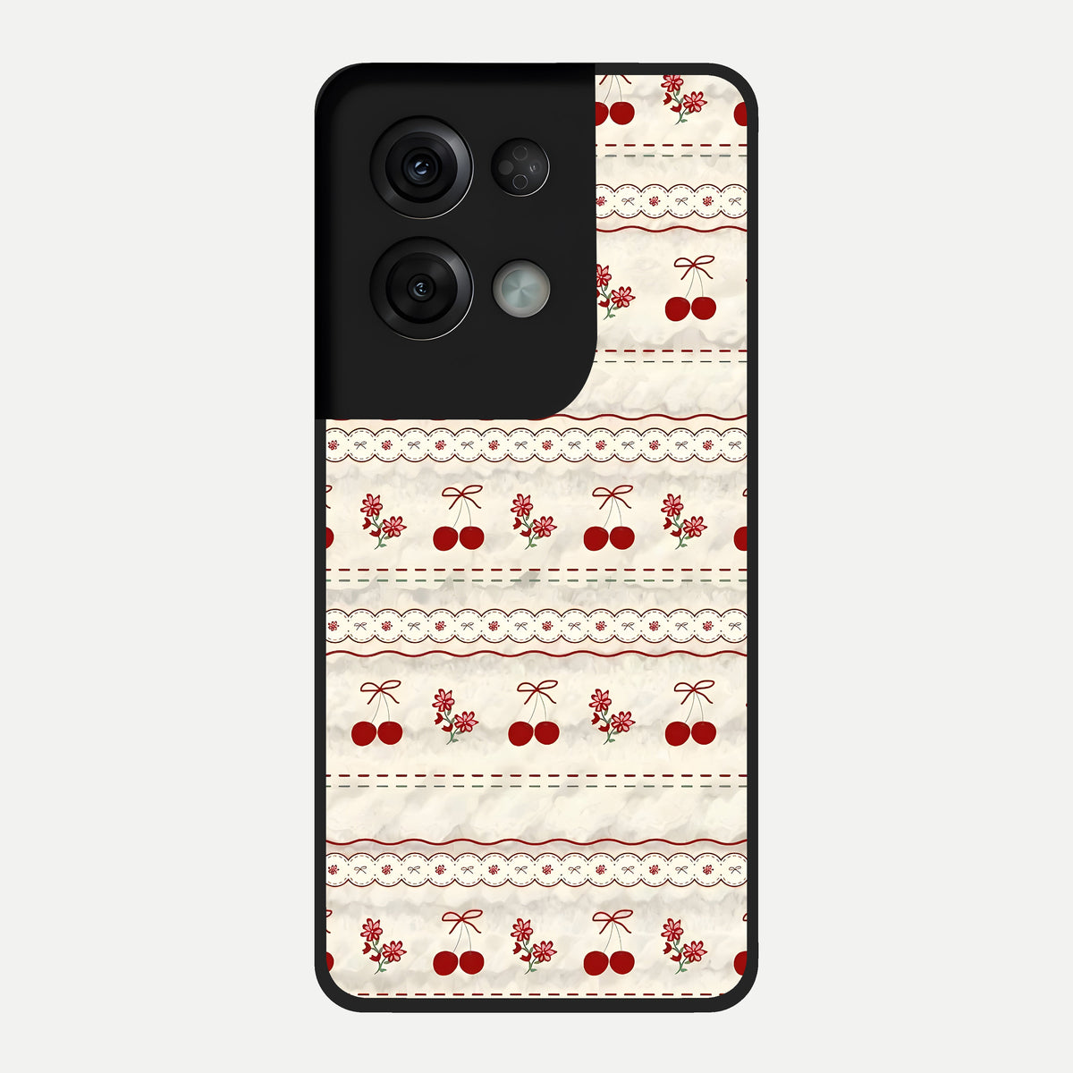  Cherry Bloom Charm Glass Case For Oppo Reno 8 Pro back cover – full design glossy printed glass finish