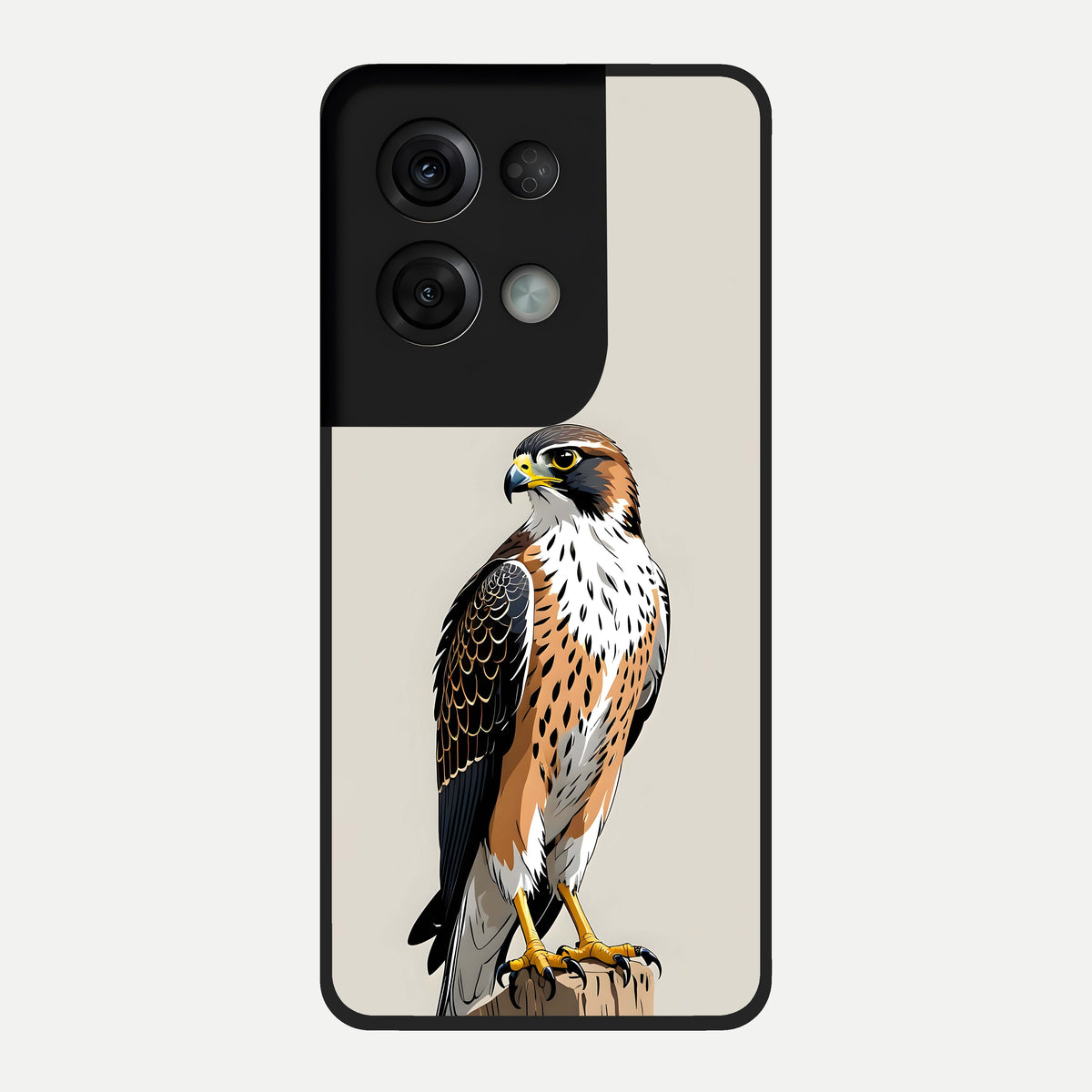  Clever Eagle Glass Case For Oppo Reno 8 Pro back cover – full design glossy printed glass finish