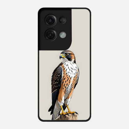  Clever Eagle Glass Case For Oppo Reno 8 Pro back cover – full design glossy printed glass finish