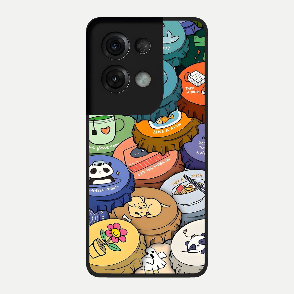  Coins Patterns Glass Case For Oppo Reno 8 Pro back cover – full design glossy printed glass finish