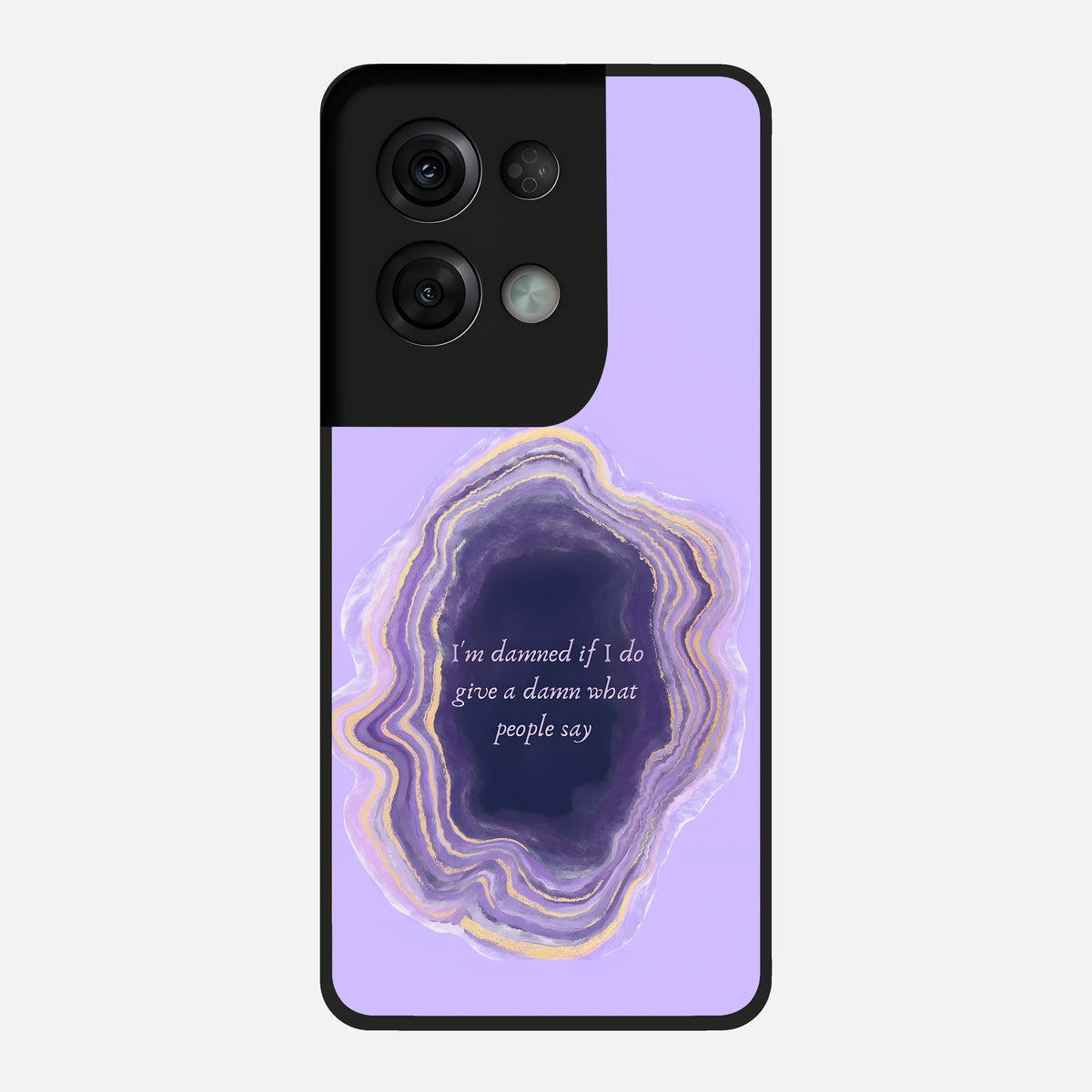  Damned People Quote Glass Case For Oppo Reno 8 Pro back cover – full design glossy printed glass finish