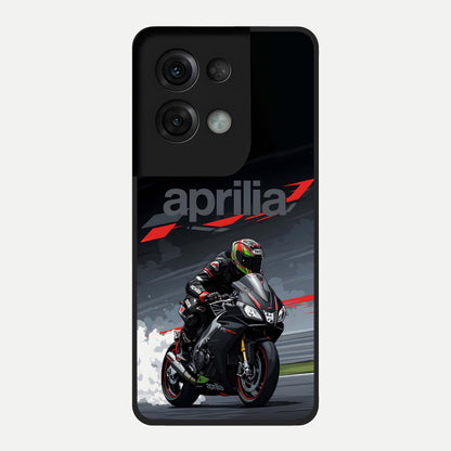  Dark Aprilla Glass Case For Oppo Reno 8 Pro back cover – full design glossy printed glass finish