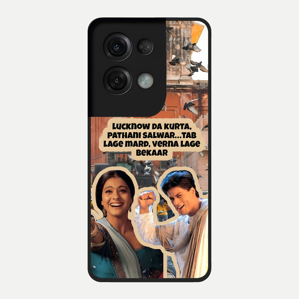  Desi Retro Vibes Glass Case For Oppo Reno 8 Pro back cover – full design glossy printed glass finish