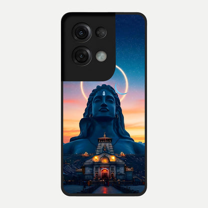  Eternal Shiva Aura Glass Case For Oppo Reno 8 Pro back cover – full design glossy printed glass finish