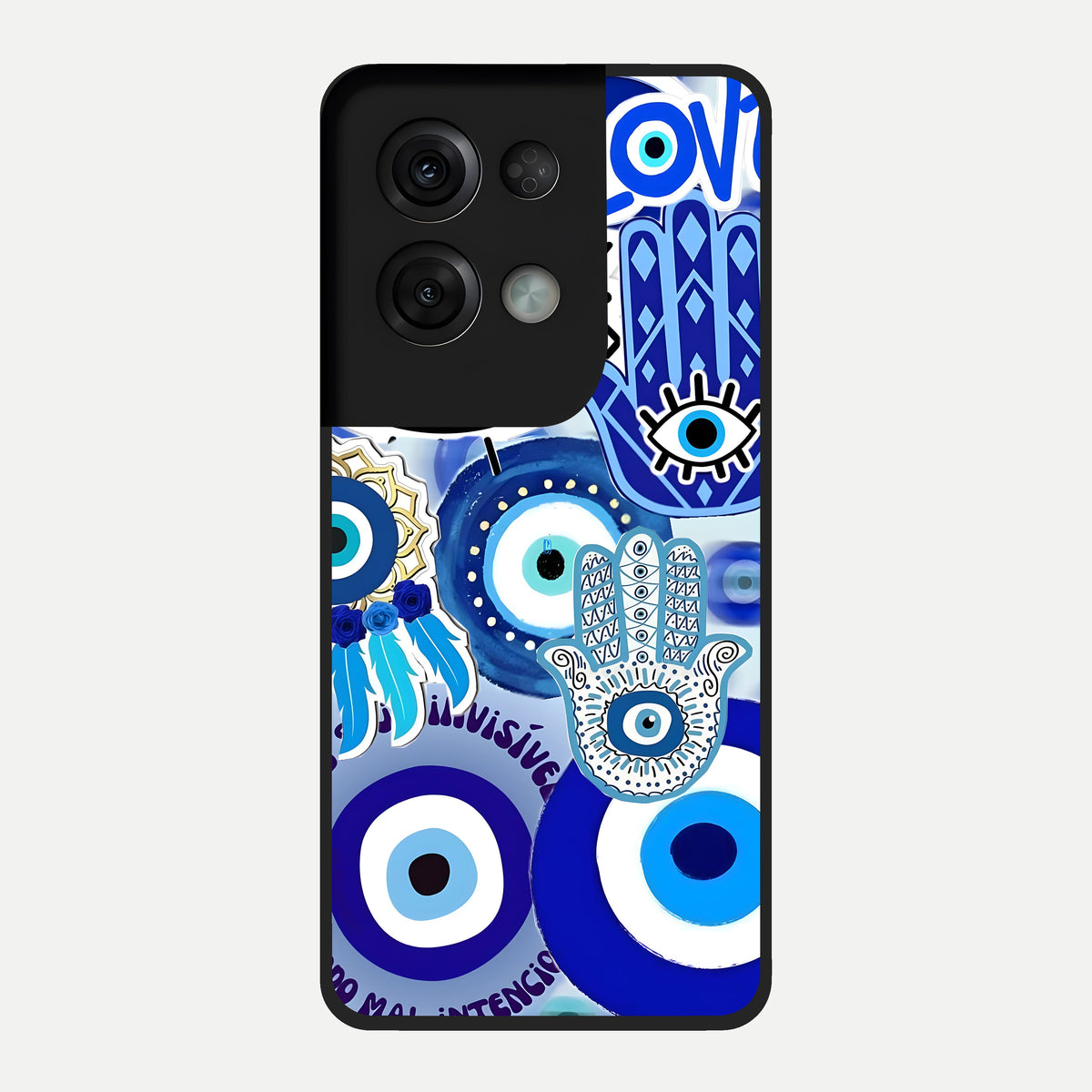  Evil Eyes Dream Glass Case For Oppo Reno 8 Pro back cover – full design glossy printed glass finish