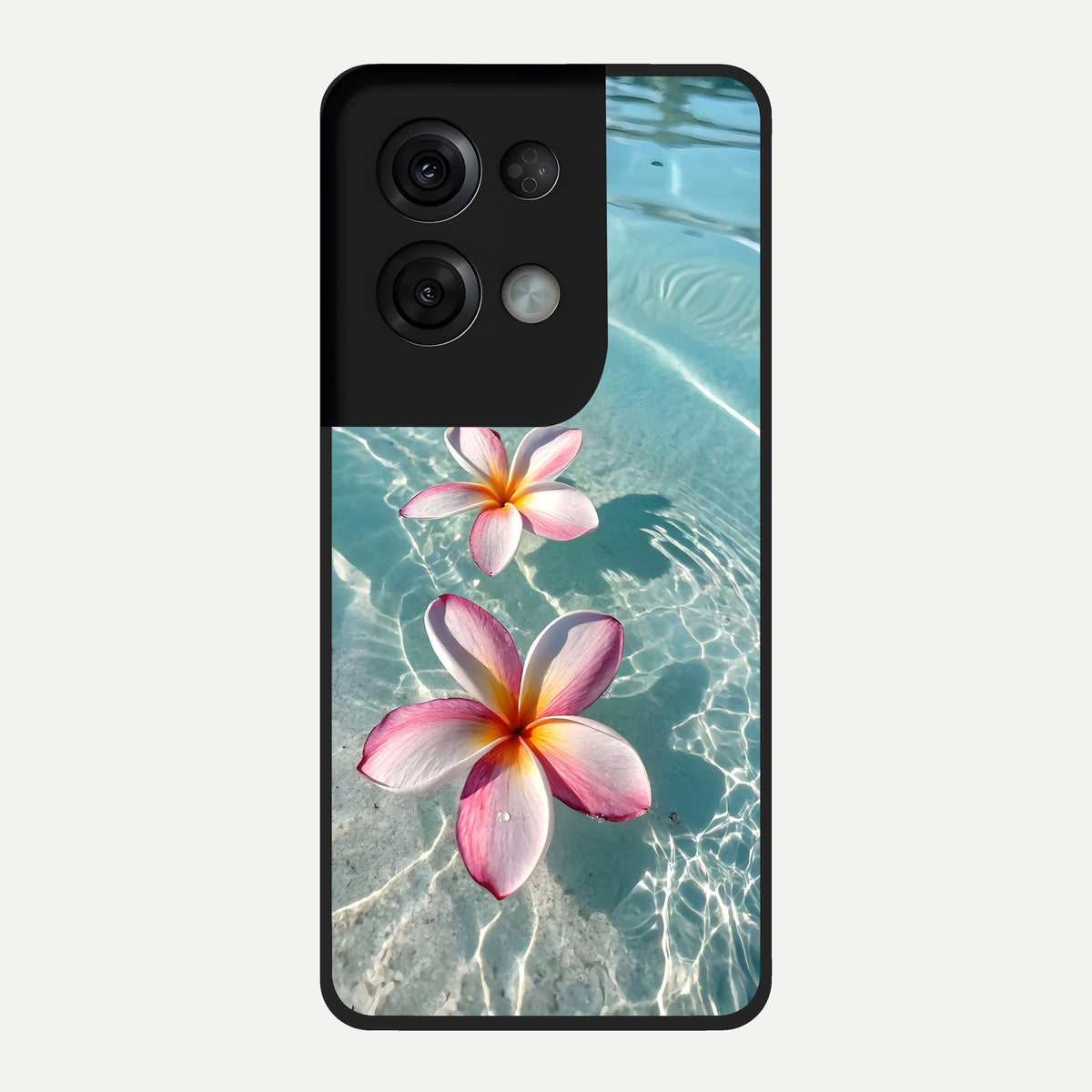  Floating Bloom Bliss Glass Case For Oppo Reno 8 Pro back cover – full design glossy printed glass finish