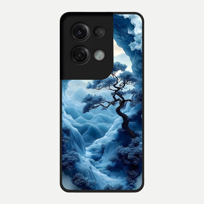  Frozen Serenity Gate Glass Case For Oppo Reno 8 Pro back cover – full design glossy printed glass finish