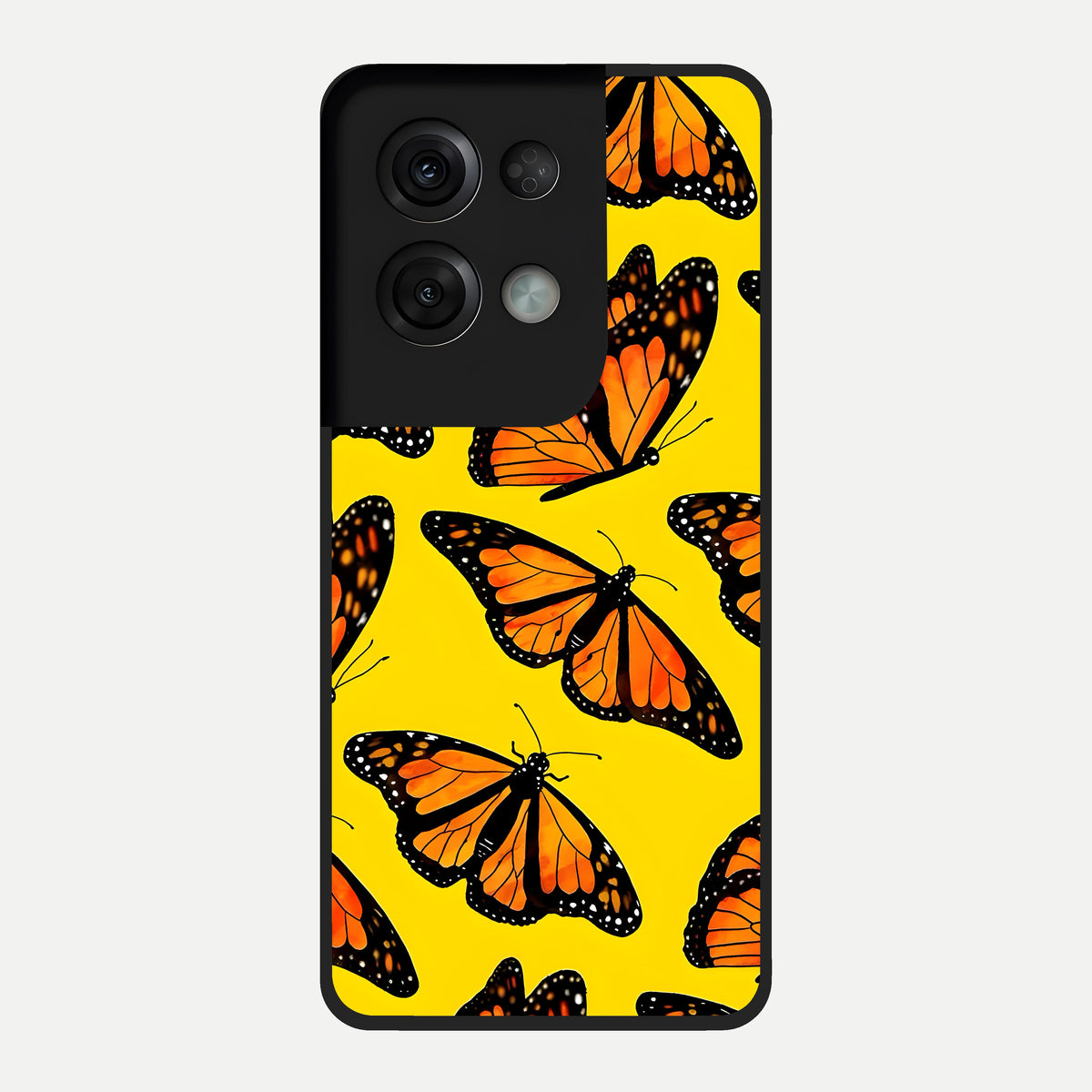  Golden Wing Flight Glass Case For Oppo Reno 8 Pro back cover – full design glossy printed glass finish