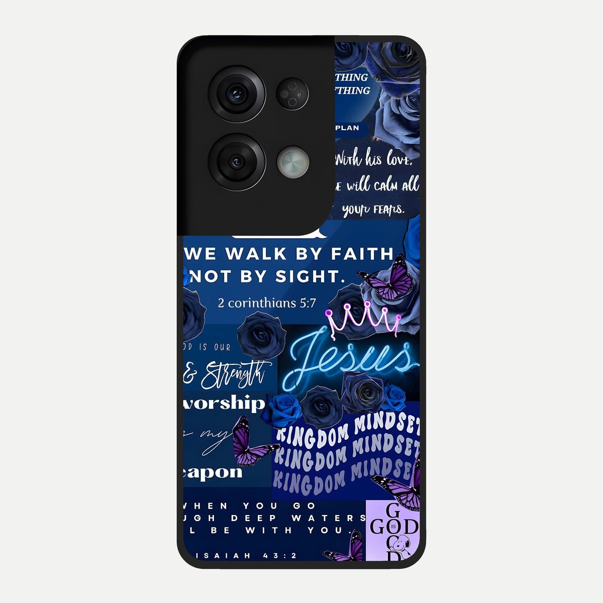  Kingdom Faith Glow Glass Case For Oppo Reno 8 Pro back cover – full design glossy printed glass finish