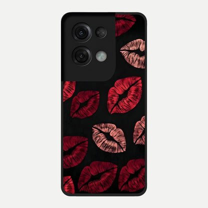  Midnight Kiss Love Glass Case For Oppo Reno 8 Pro back cover – full design glossy printed glass finish
