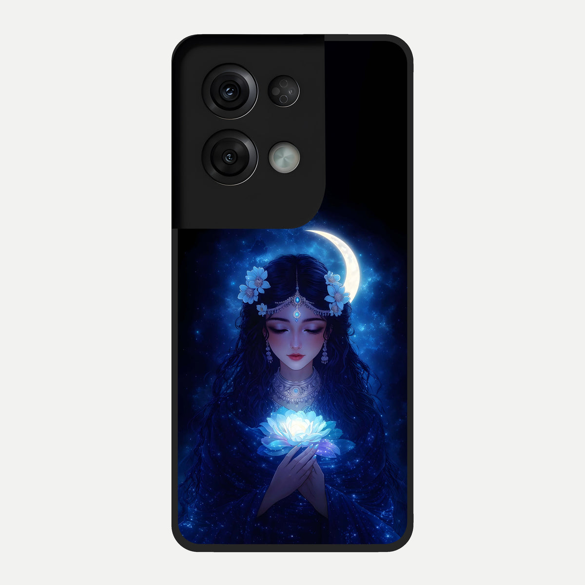  Mystic Moon Queen Glass Case For Oppo Reno 8 Pro back cover – full design glossy printed glass finish