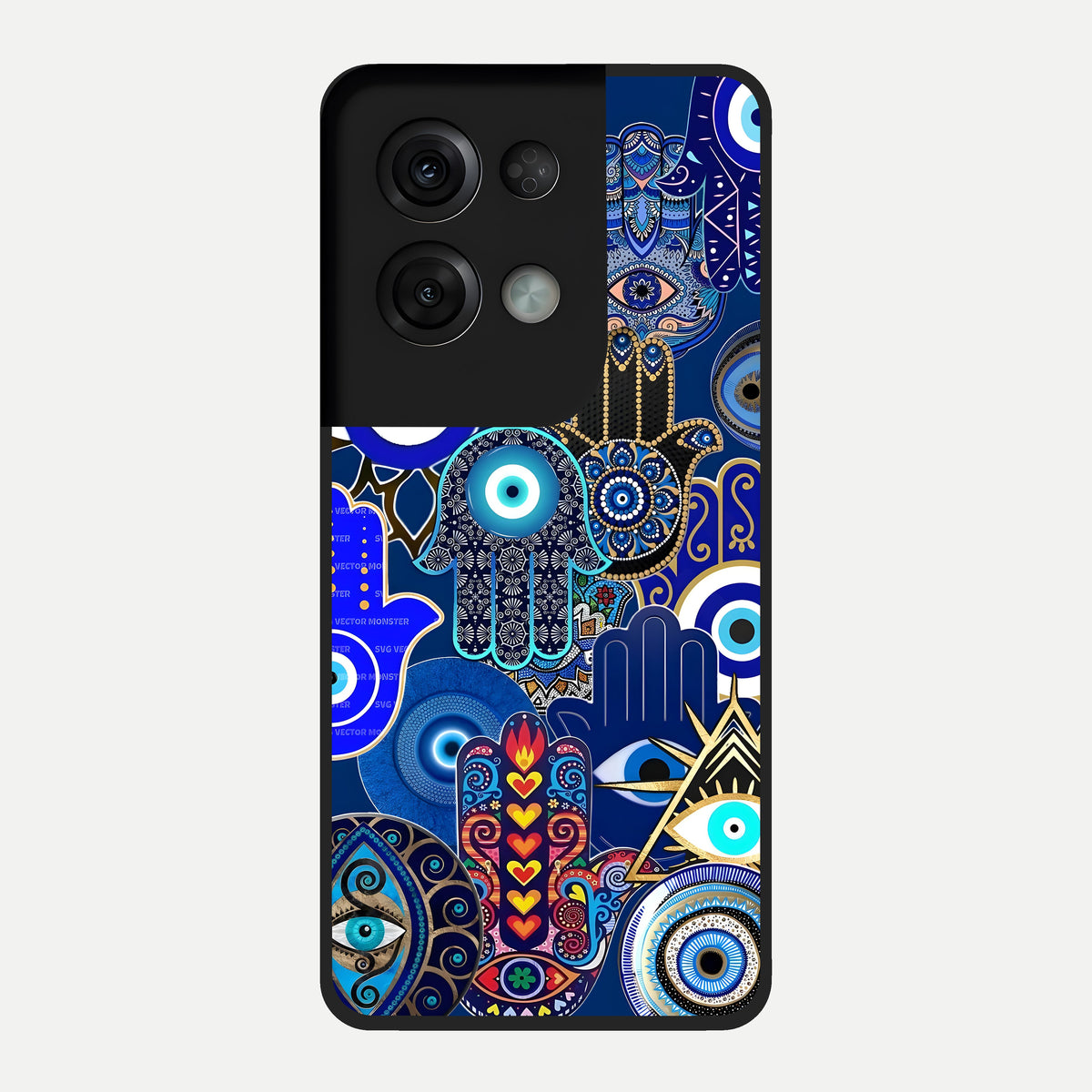  Mystic Palm Guard Glass Case For Oppo Reno 8 Pro back cover – full design glossy printed glass finish