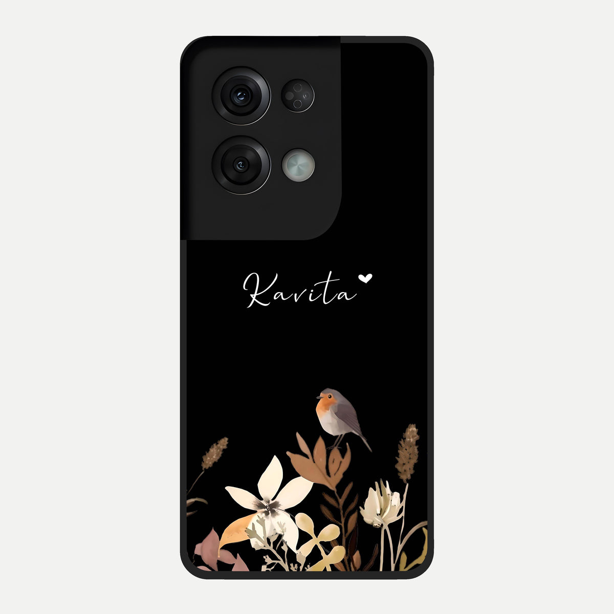  Quiet Garden Tune Custom Name Glass Case For Oppo Reno 8 Pro back cover – full design glossy printed glass finish