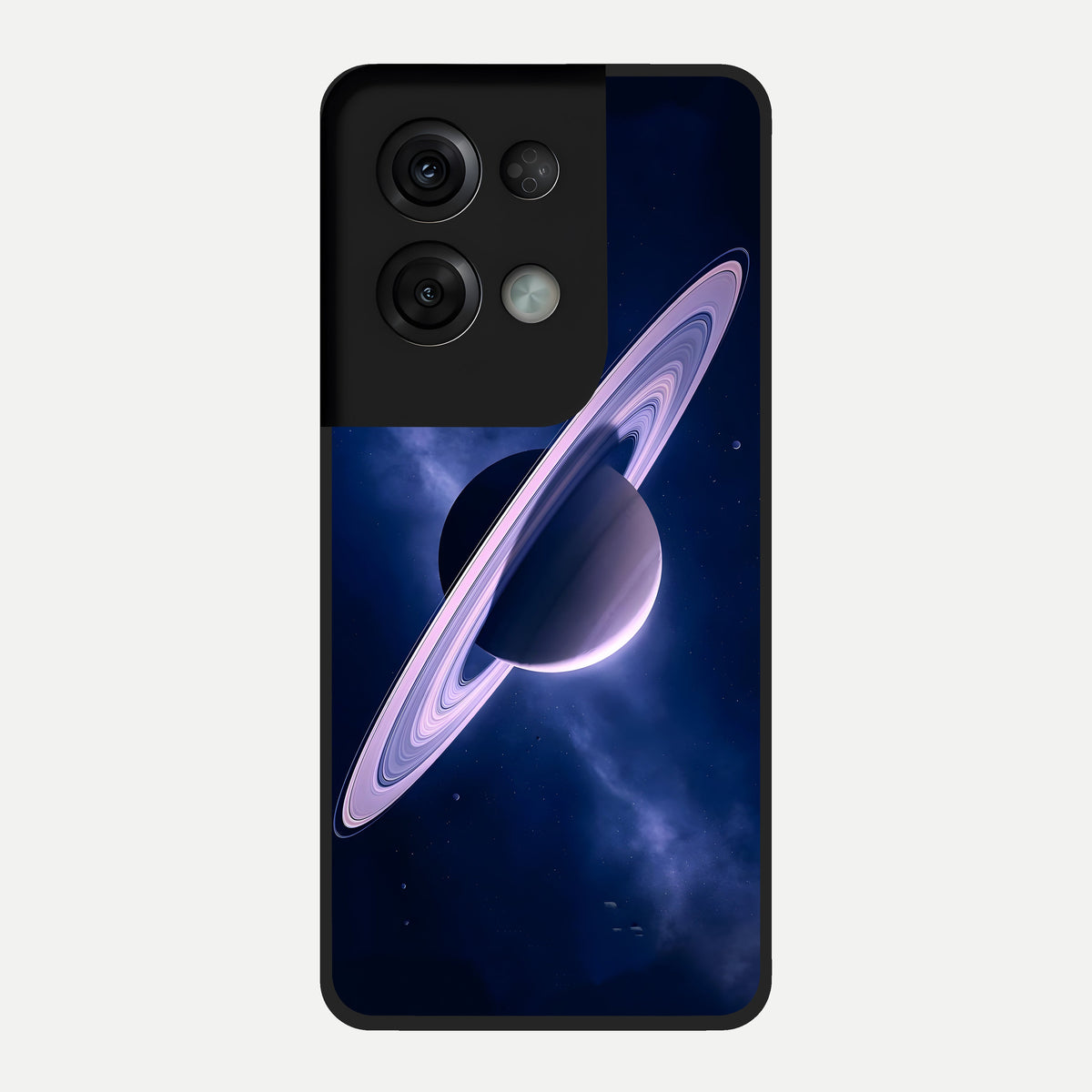  Saturn Ring Mystique Glass Case For Oppo Reno 8 Pro back cover – full design glossy printed glass finish