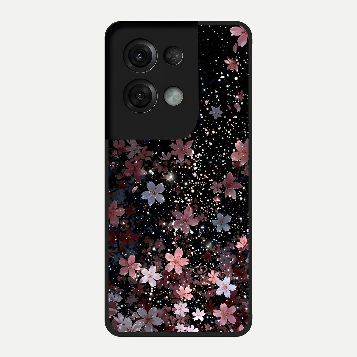  Starlit Flower Dreams Glass Case For Oppo Reno 8 Pro back cover – full design glossy printed glass finish
