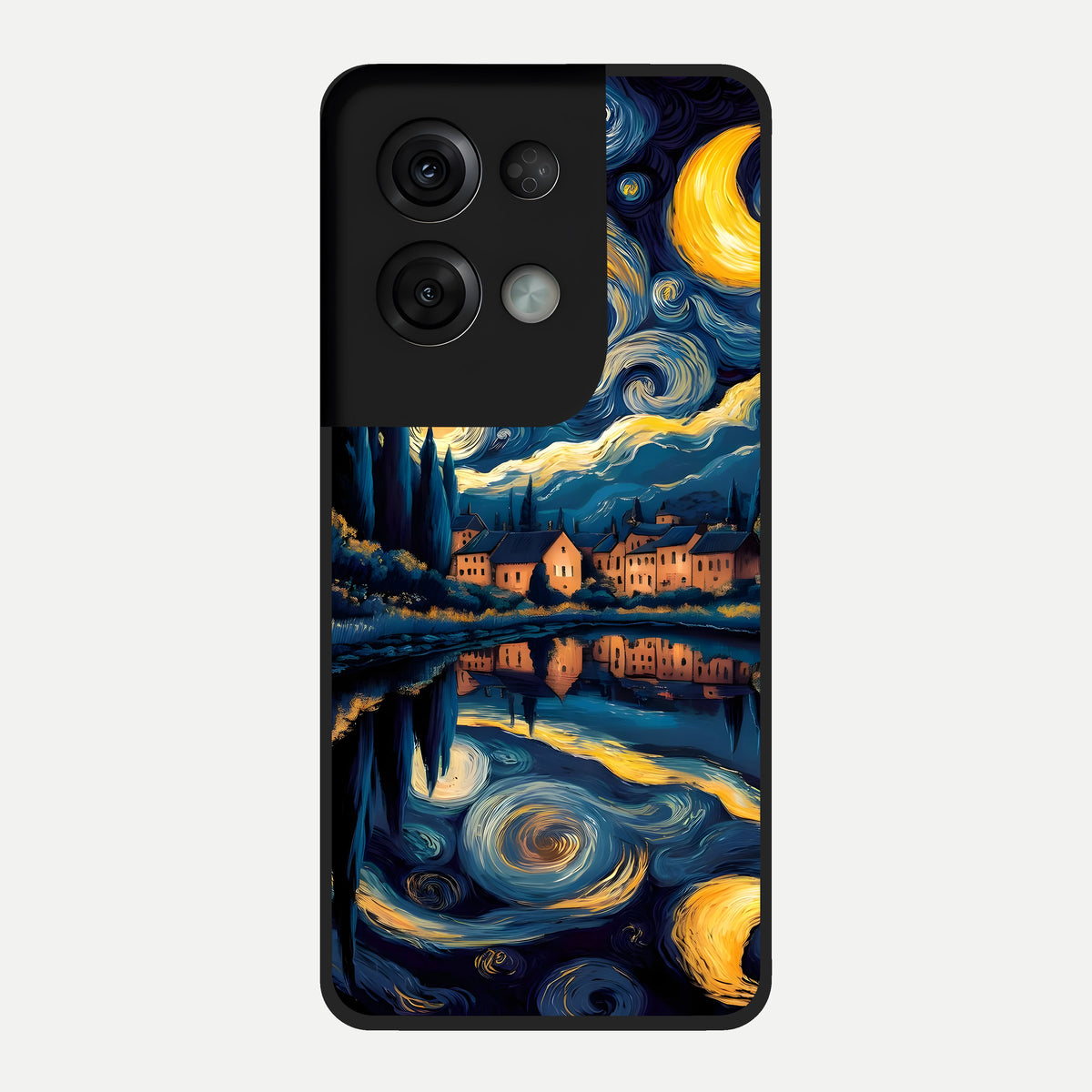  Starry Sky Serenity Glass Case For Oppo Reno 8 Pro back cover – full design glossy printed glass finish