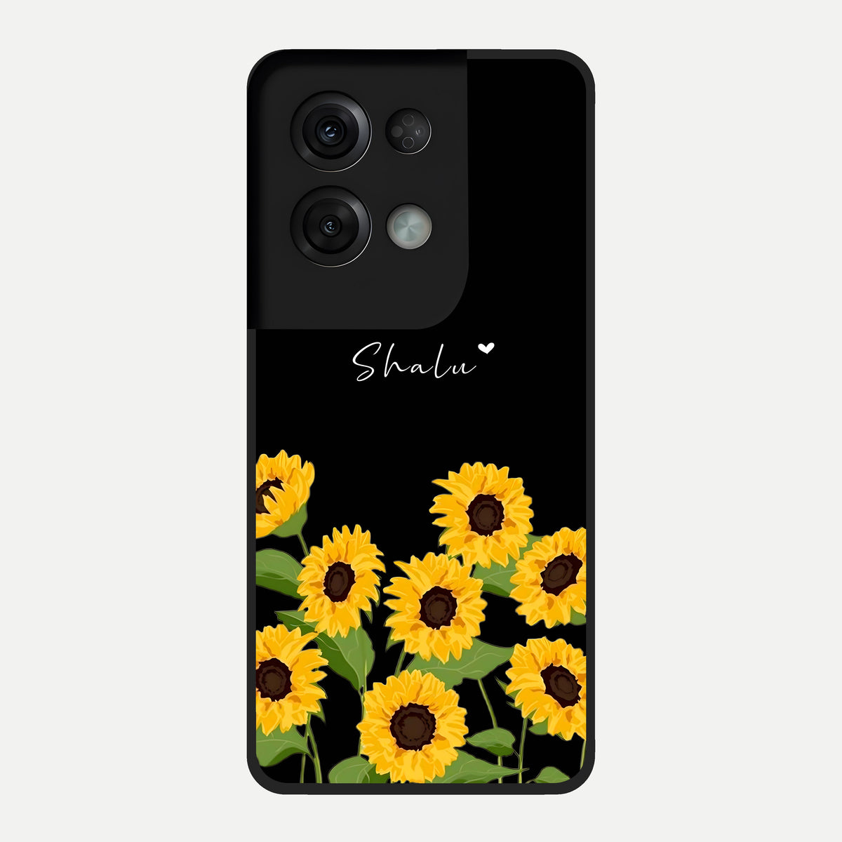  Sunflower Sky Bloom Glass Case For Oppo Reno 8 Pro back cover – full design glossy printed glass finish