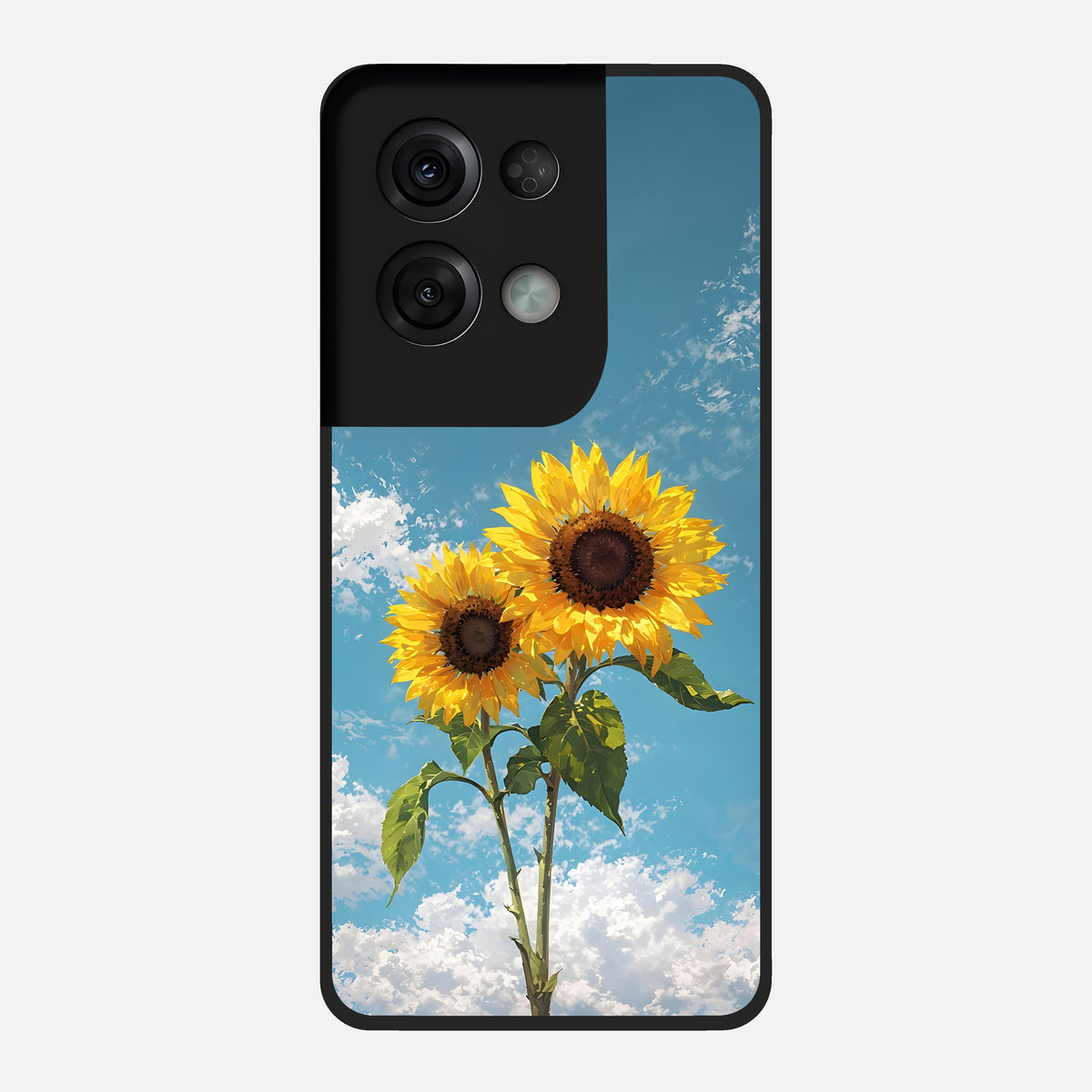  Sunlit Daisy Glow Glass Case For Oppo Reno 8 Pro back cover – full design glossy printed glass finish