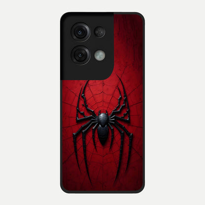  Superhero Web Emblem Glass Case For Oppo Reno 8 Pro back cover – full design glossy printed glass finish