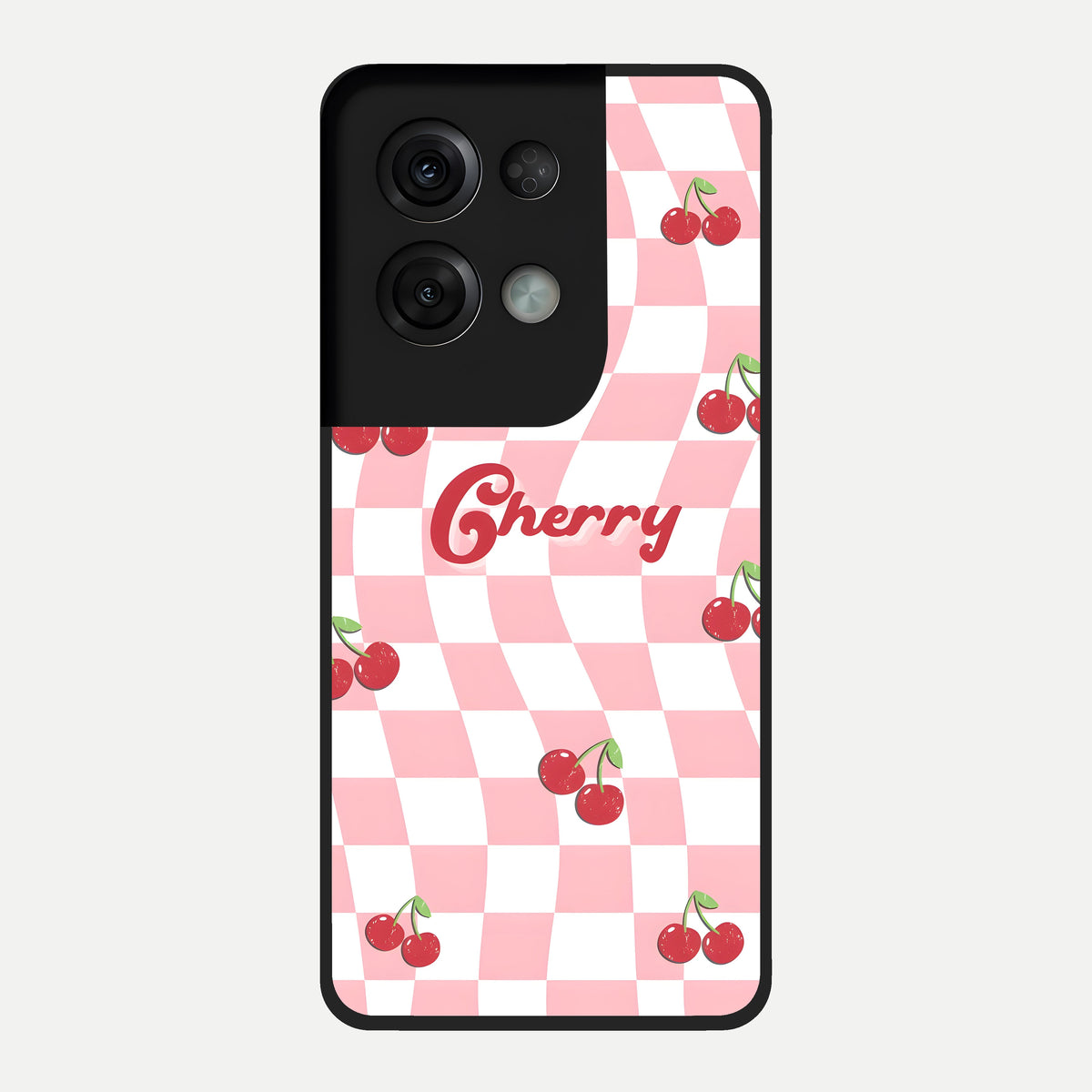  Sweet Cherry Vibes Glass Case For Oppo Reno 8 Pro back cover – full design glossy printed glass finish