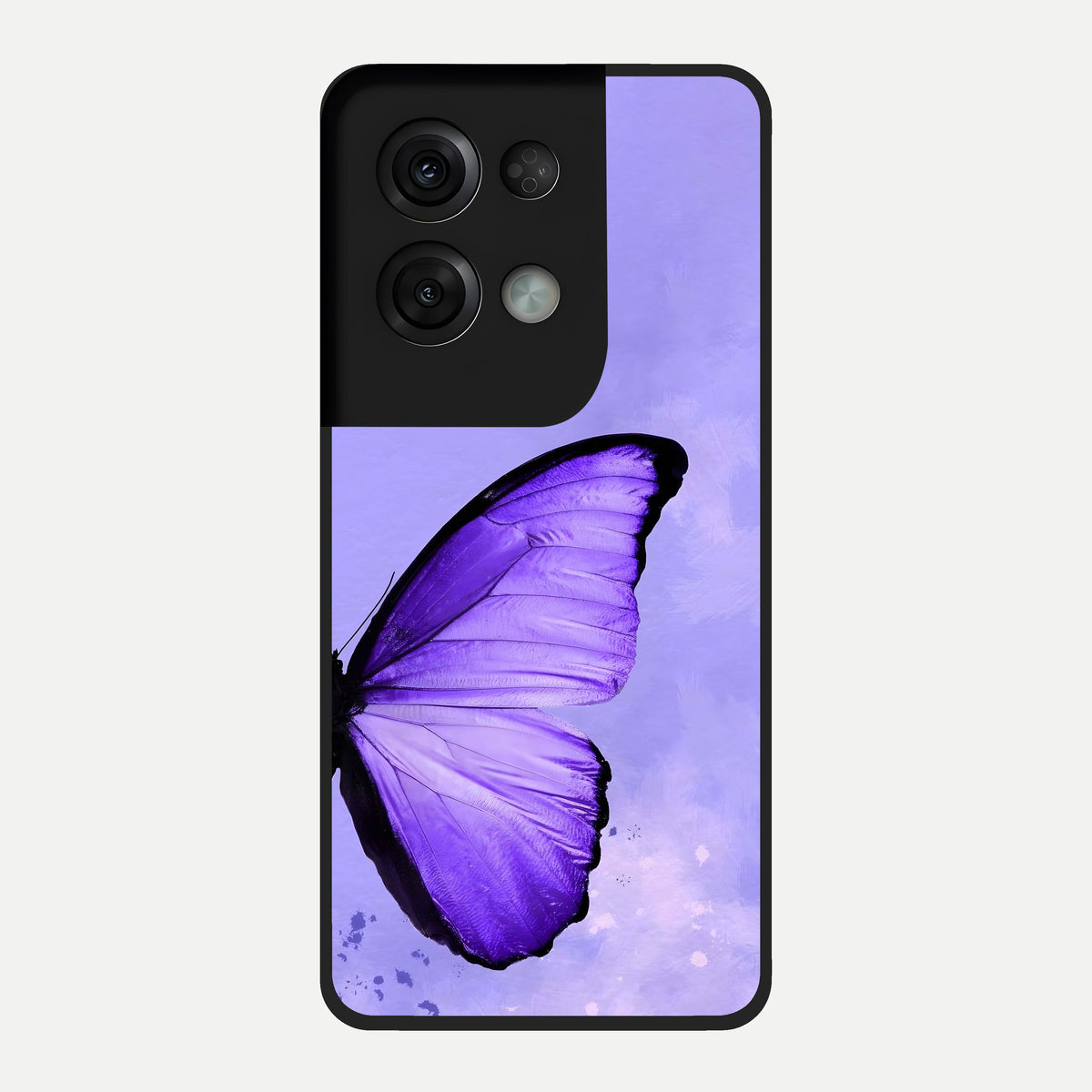  Violet Dream Wing Glass Case For Oppo Reno 8 Pro back cover – full design glossy printed glass finish