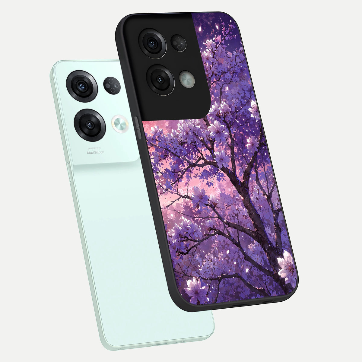 Blossom Tree phone case For Oppo Reno 8 Pro showing premium glass back cover with detailed artwork