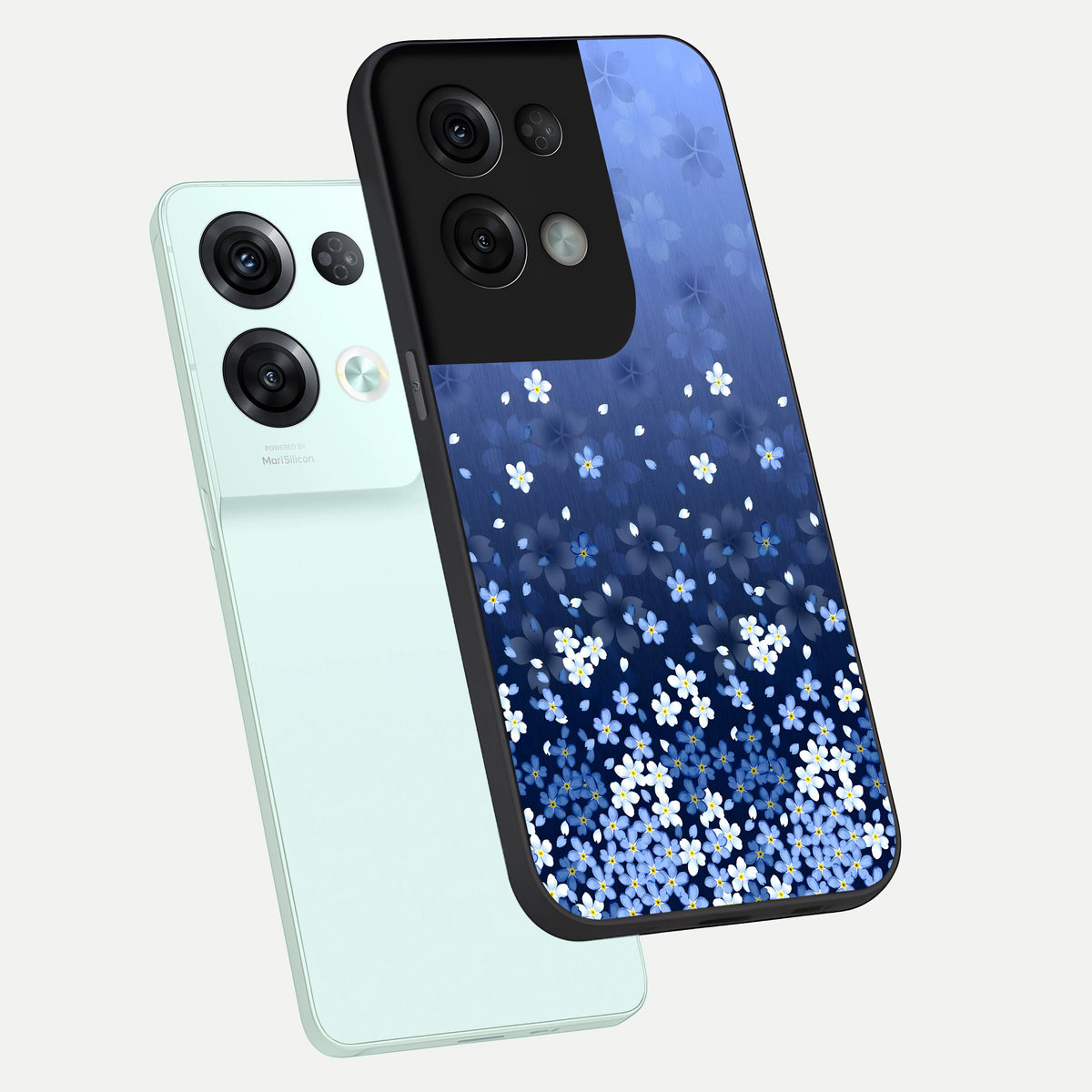  Blue Starry phone case For Oppo Reno 8 Pro showing premium glass back cover with detailed artwork