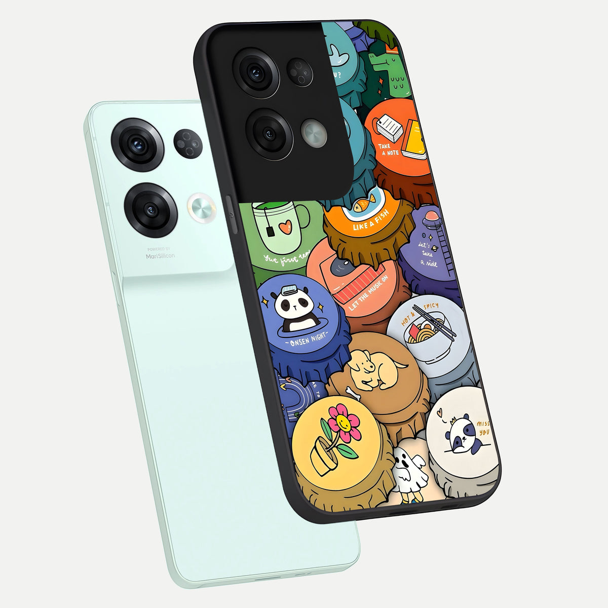  Coins Patterns phone case For Oppo Reno 8 Pro showing premium glass back cover with detailed artwork