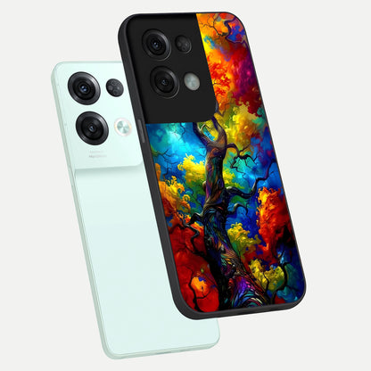  Colorful Soda Bottles phone case For Oppo Reno 8 Pro showing premium glass back cover with detailed artwork