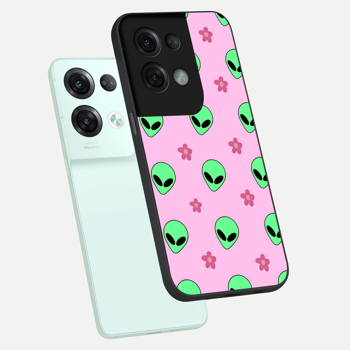  Cosmic Cute Crush phone case For Oppo Reno 8 Pro showing premium glass back cover with detailed artwork