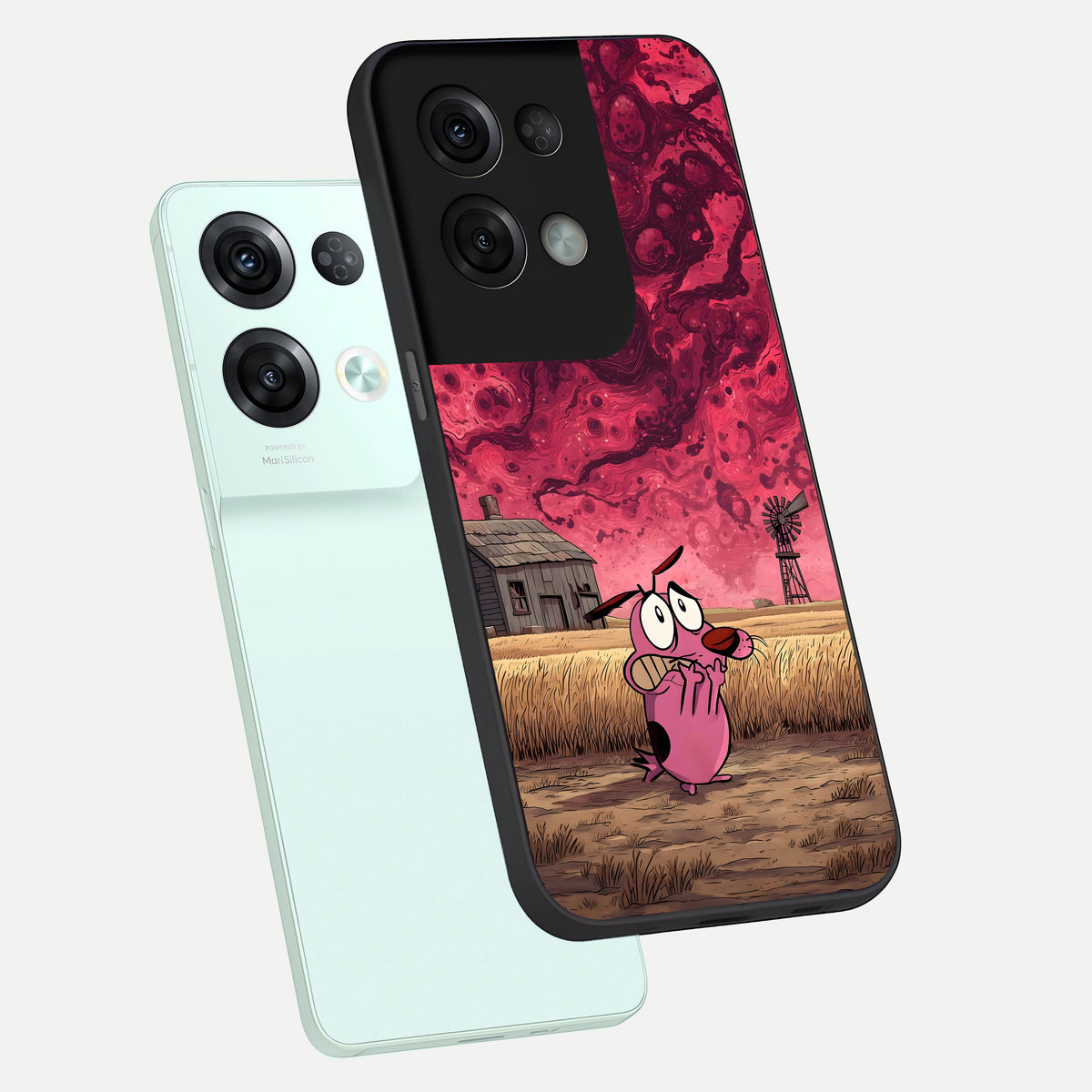  Courage Under Sky phone case For Oppo Reno 8 Pro showing premium glass back cover with detailed artwork