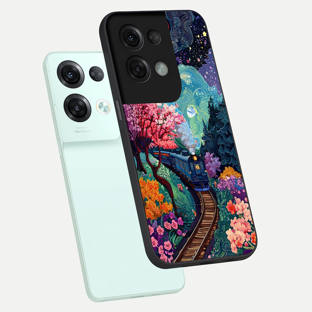  Digital Art phone case For Oppo Reno 8 Pro showing premium glass back cover with detailed artwork