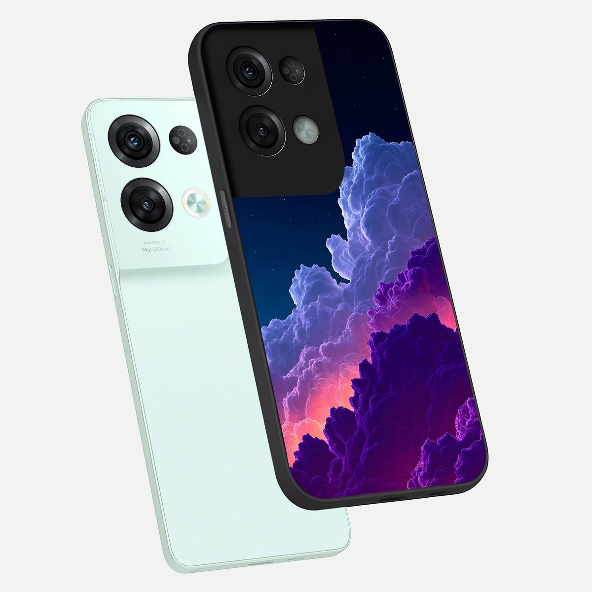  Dreamy Cloud Skies phone case For Oppo Reno 8 Pro showing premium glass back cover with detailed artwork