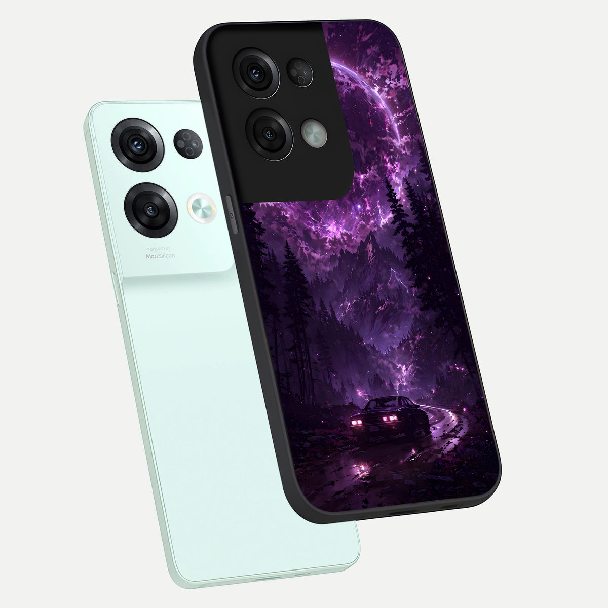  Eternal Cosmic Drive phone case For Oppo Reno 8 Pro showing premium glass back cover with detailed artwork