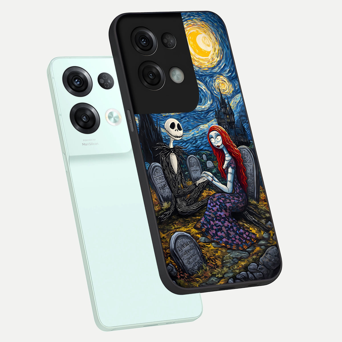  Eternal Night Love phone case For Oppo Reno 8 Pro showing premium glass back cover with detailed artwork