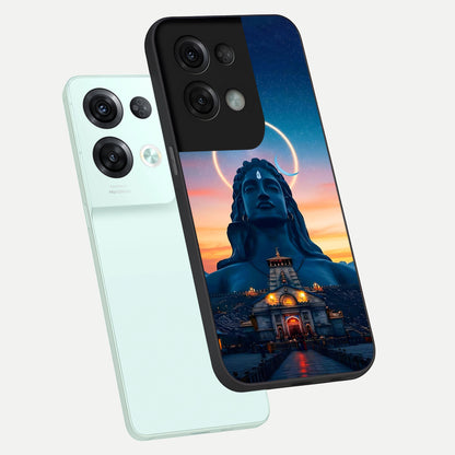  Eternal Shiva Aura phone case For Oppo Reno 8 Pro showing premium glass back cover with detailed artwork