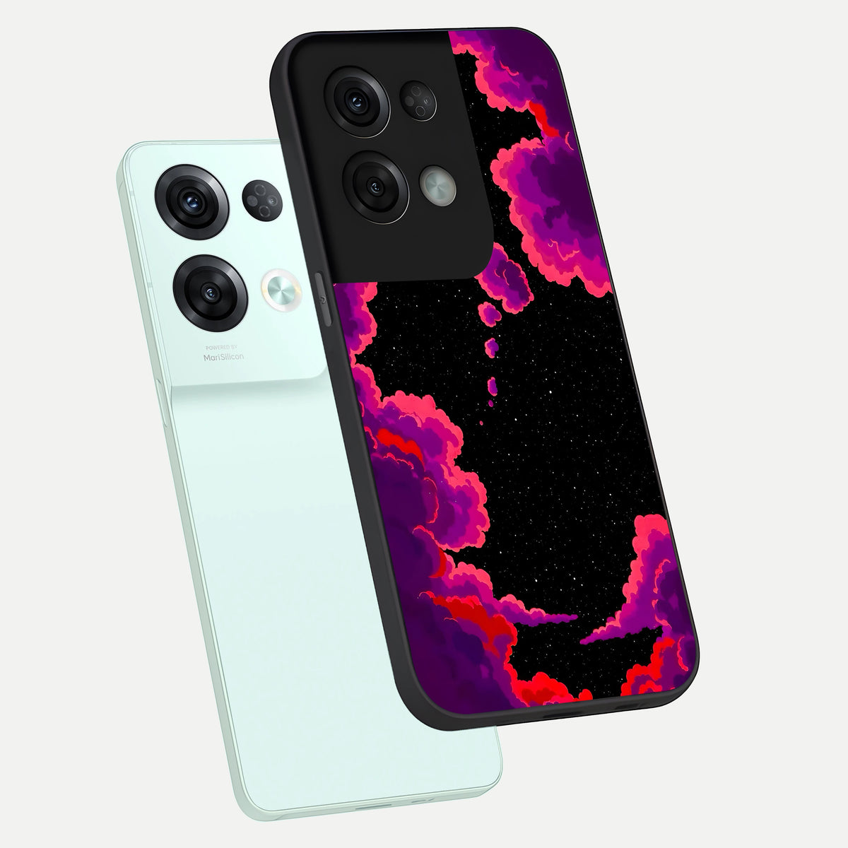 Galaxy Dream Frame phone case For Oppo Reno 8 Pro showing premium glass back cover with detailed artwork