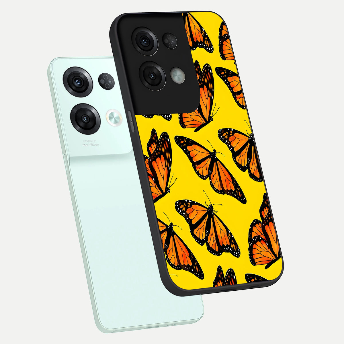  Golden Wing Flight phone case For Oppo Reno 8 Pro showing premium glass back cover with detailed artwork