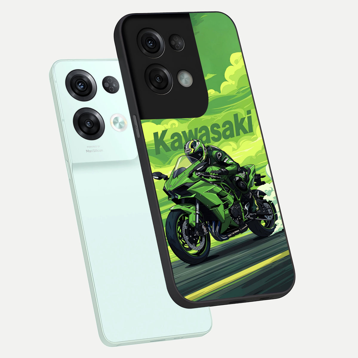  Greenery Sky phone case For Oppo Reno 8 Pro showing premium glass back cover with detailed artwork