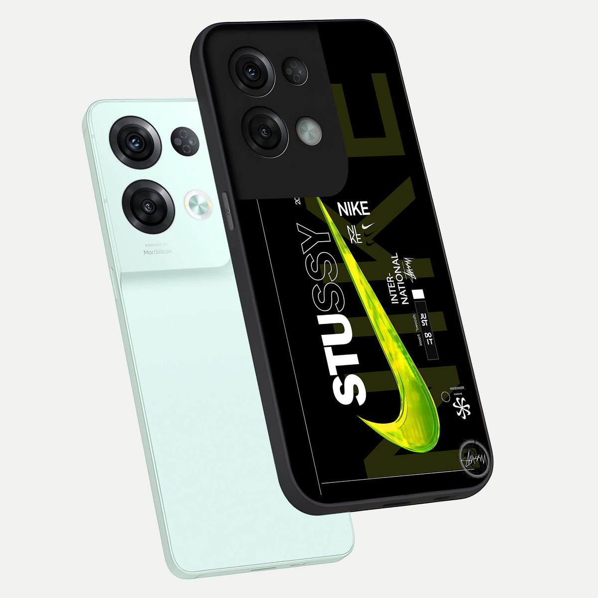  Neon Street Edition phone case For Oppo Reno 8 Pro showing premium glass back cover with detailed artwork