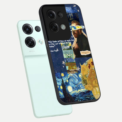  Starry Dream Vision phone case For Oppo Reno 8 Pro showing premium glass back cover with detailed artwork