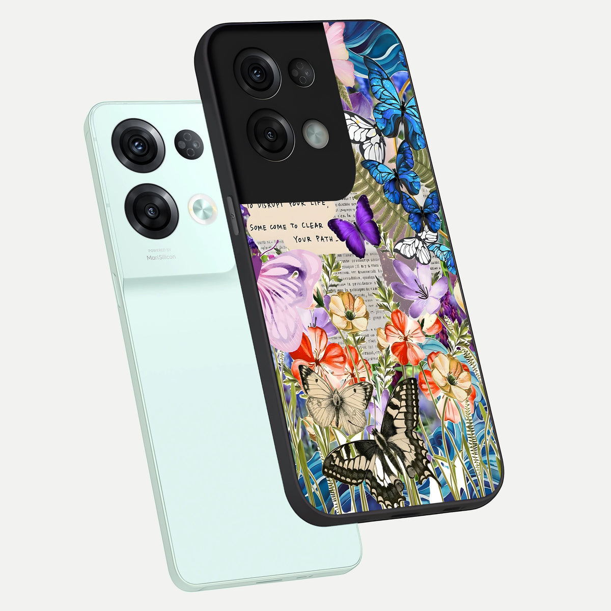  Storm Path Bloom phone case For Oppo Reno 8 Pro showing premium glass back cover with detailed artwork