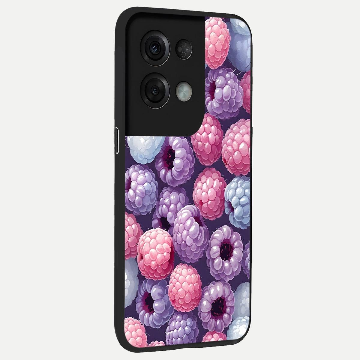  Berry Candy Pop back cover For Oppo Reno 8 Pro slim fit glass case with vibrant aesthetic design