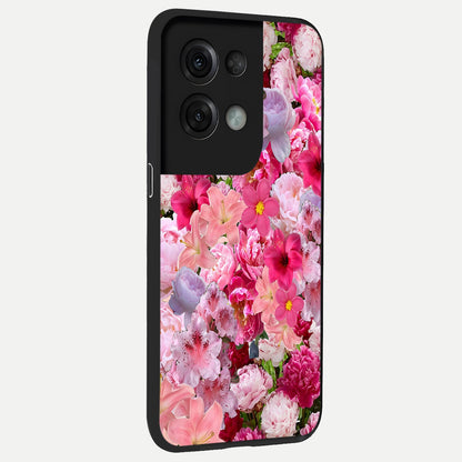  Bloom Crush Fantasy back cover For Oppo Reno 8 Pro slim fit glass case with vibrant aesthetic design