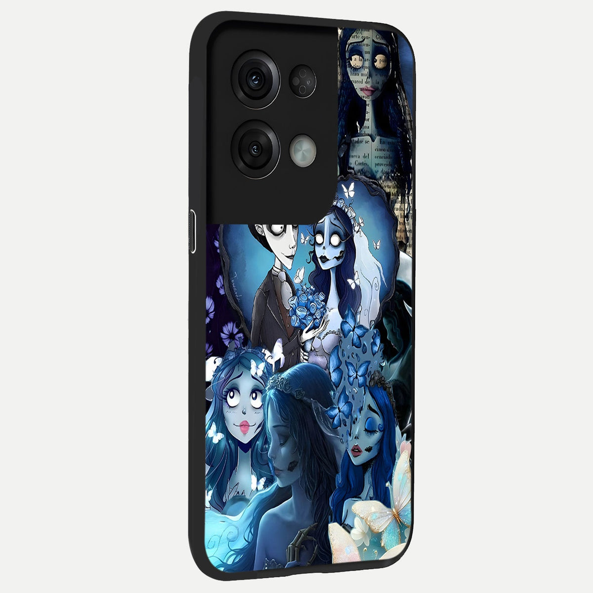  Butterfly Ghost Soul back cover For Oppo Reno 8 Pro slim fit glass case with vibrant aesthetic design