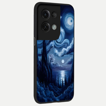  Celestial Dream Van Gogh back cover For Oppo Reno 8 Pro slim fit glass case with vibrant aesthetic design