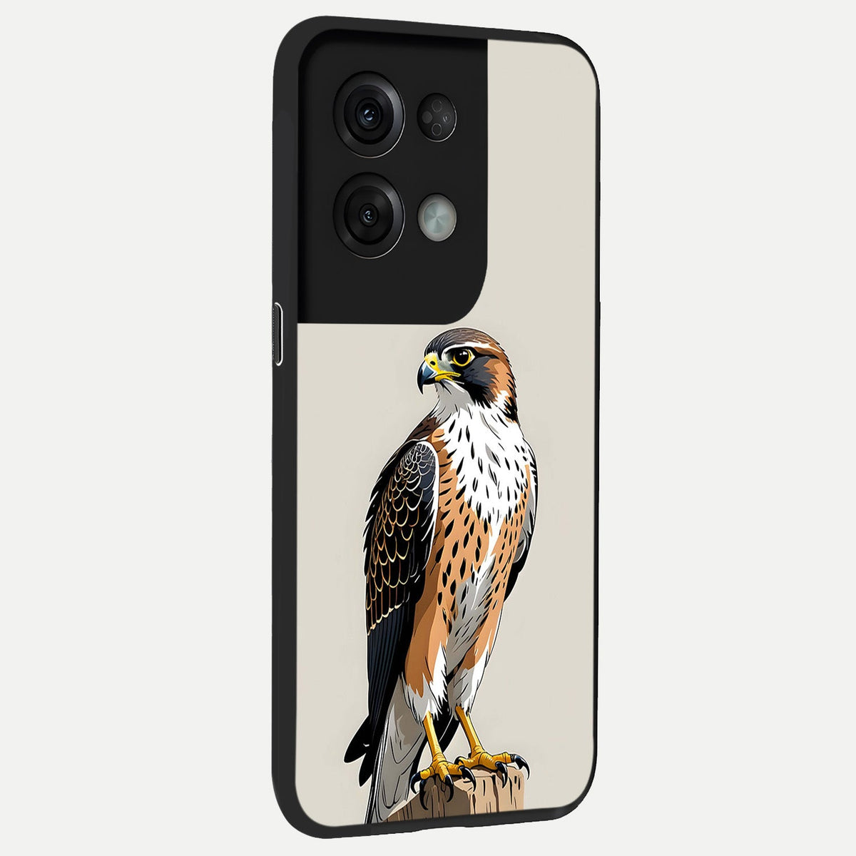  Clever Eagle back cover For Oppo Reno 8 Pro slim fit glass case with vibrant aesthetic design