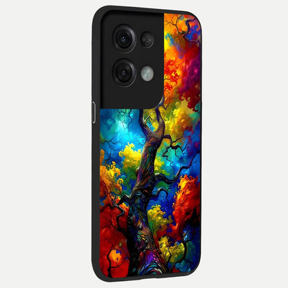  Colorful Soda Bottles back cover For Oppo Reno 8 Pro slim fit glass case with vibrant aesthetic design